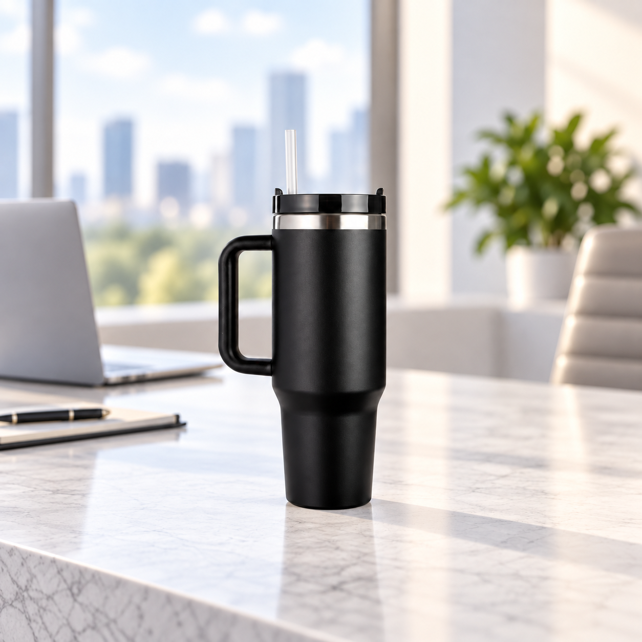 Copo térmico personalizado com marca da empresa